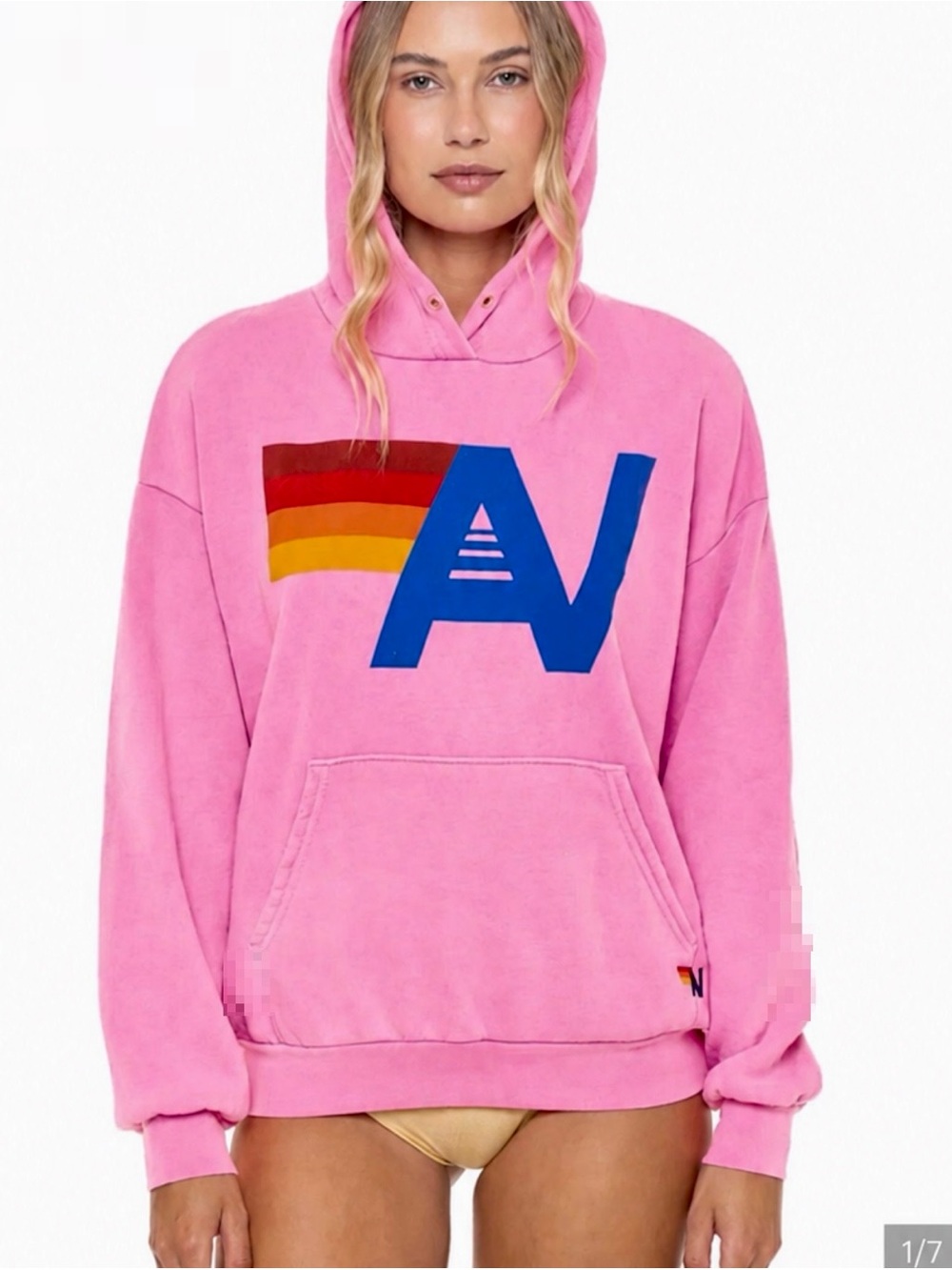 Aviator Nation Bubblegum Pink Hoodie XS Extra Small